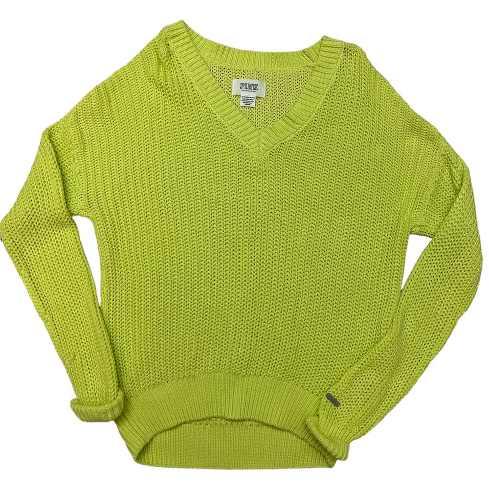 Neon green PINK sweater